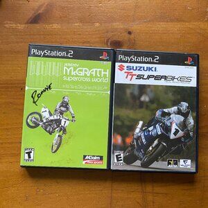 Playstation 2 Video Games SUZUKI TT SUPERBIKES & McGRATH Supercross World